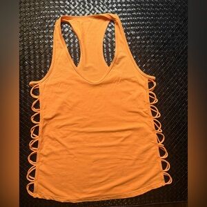 Orange Sleeveless Women's Activewear Tank Top